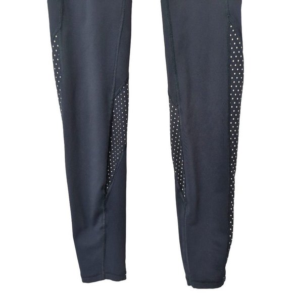 Gap Fit Leggings Womens M Blue Silver Polkadot Reflective Full Length GFast - Picture 3 of 8